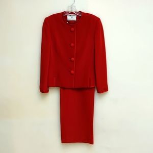 Ravishing Red Vintage David Hayes Suit